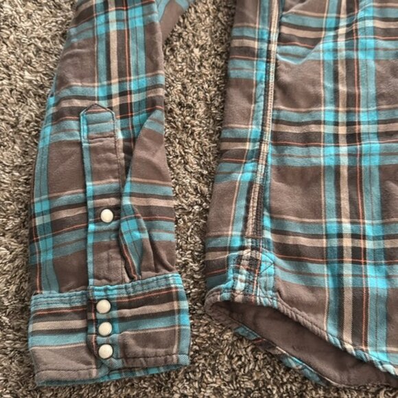 RUEHL No 925 XXL Blue Gray Plaid Flannel Shirt - Picture 4 of 8